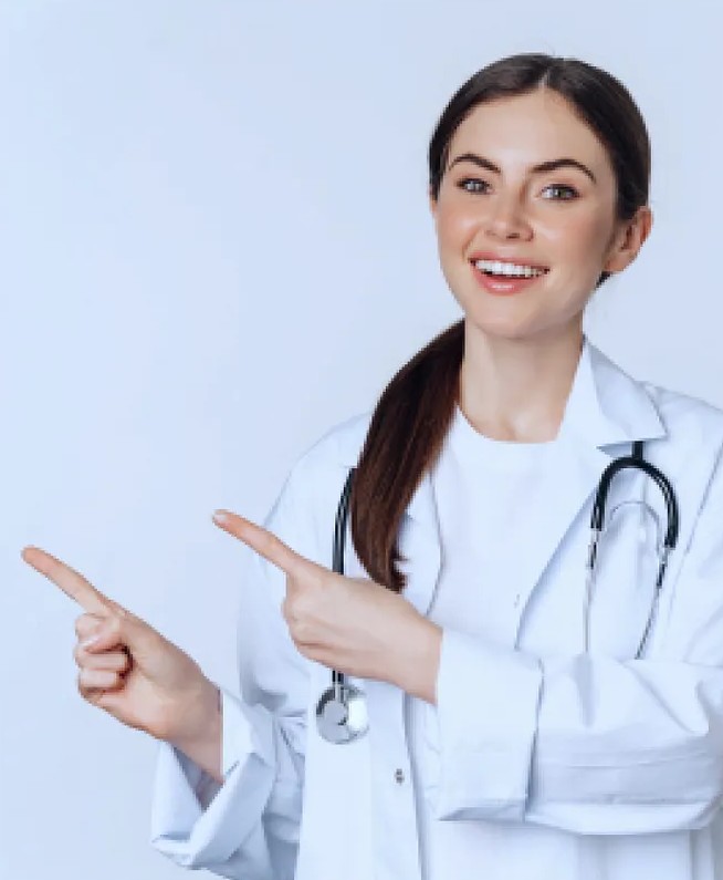 Female Doctor Pointing
